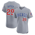 Lashops C.Cubs #29 Michael Busch Player Gray Road Limited Elite Home Stitched Jerseys