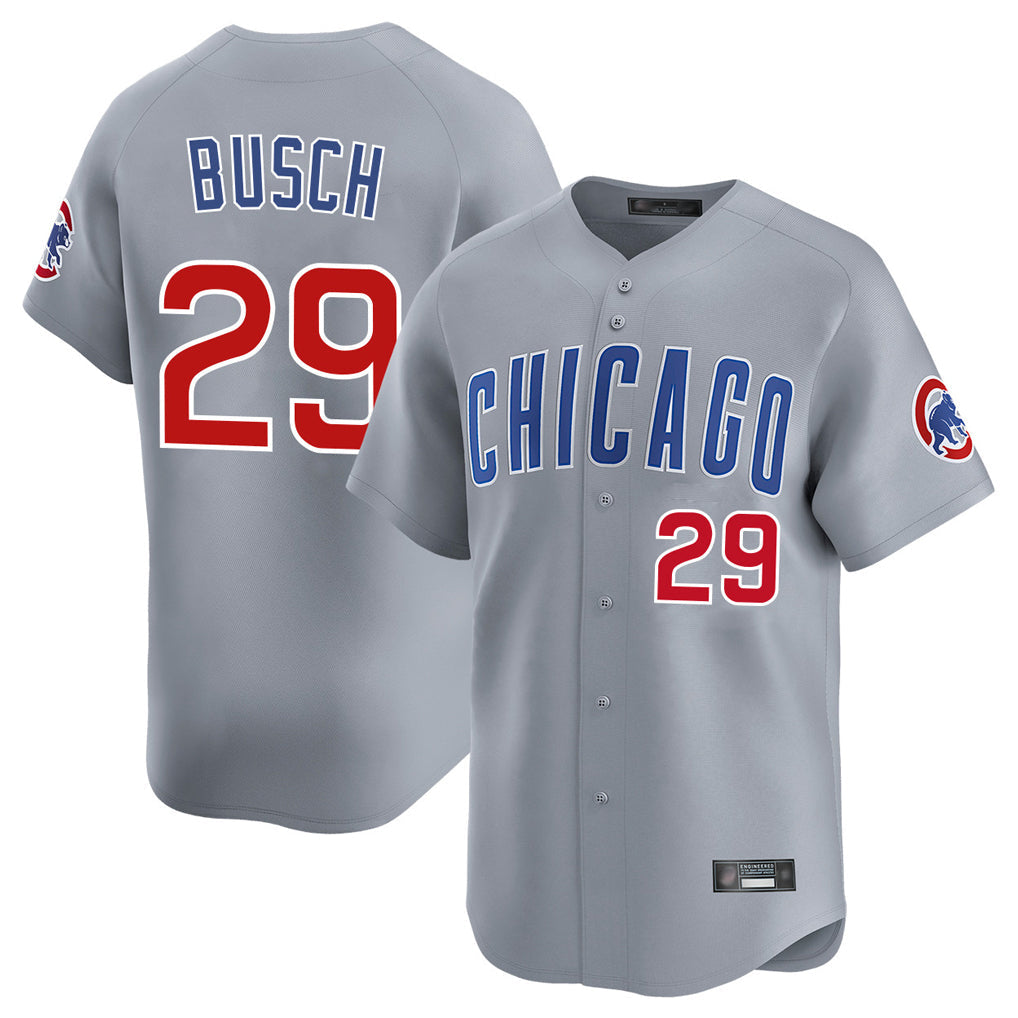 Lashops C.Cubs #29 Michael Busch Player Gray Road Limited Home Stitched Jerseys