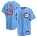Lashops C.Cubs #29 Michael Busch Player Light Blue Home Game Stitched Jerseys