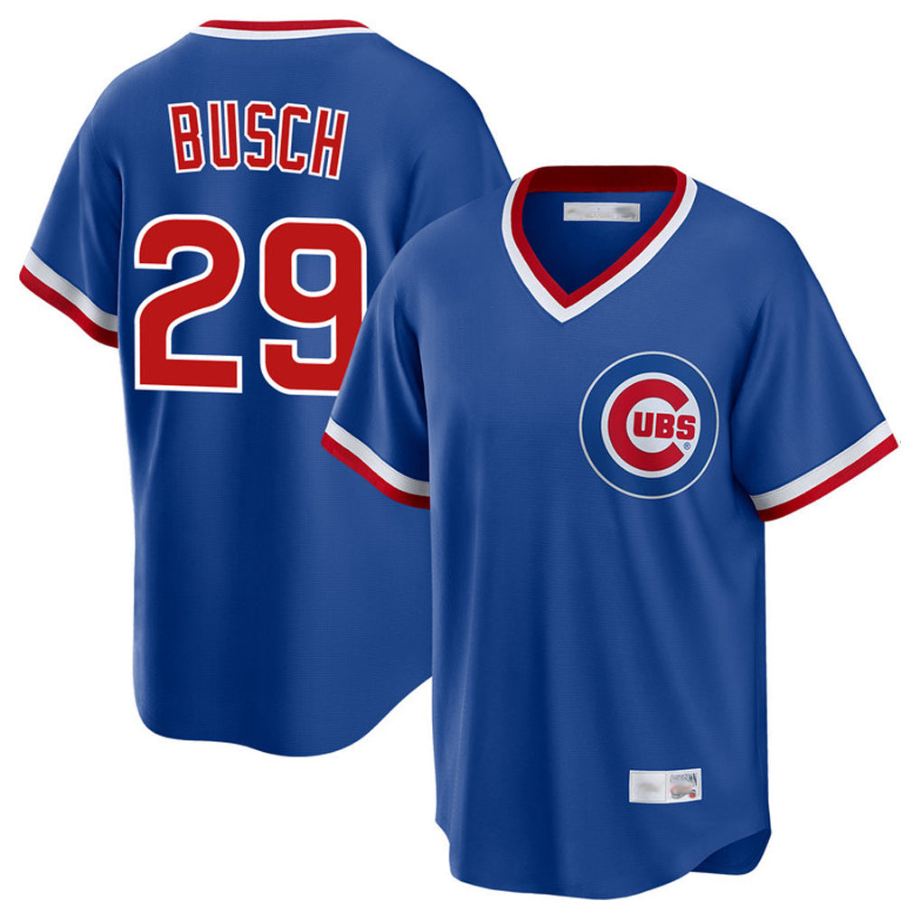 Lashops C.Cubs #29 Michael Busch Player Royal T-shirt Cooperstown Collection Limited Stitched Jerseys