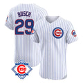 Lashops C.Cubs #29 Michael Busch Player White 150th Anniversary Limited Elite Home Game Stitched Jerseys