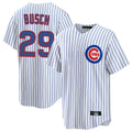 Lashops C.Cubs #29 Michael Busch Player White Game Home Stitched Jerseys