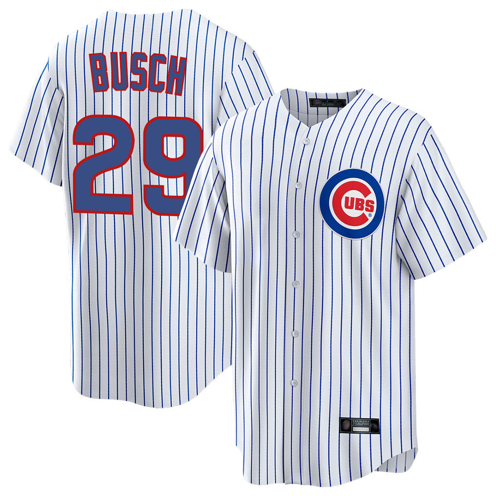 Lashops C.Cubs #29 Michael Busch Player White Game Home Stitched Jerseys