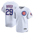 Lashops C.Cubs #29 Michael Busch Player White Limited Home Game Stitched Jerseys
