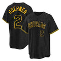 Lashops C.Cubs #2 Nico Hoerner Player Black Snake Skin City Game Stitched Jerseys