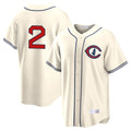 Lashops C.Cubs #2 Nico Hoerner Player Cream Field of Dreams Home Game Stitched Jerseys