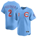 Lashops C.Cubs #2 Nico Hoerner Player Light Blue Limited Home Stitched Jerseys