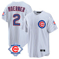 Lashops C.Cubs #2 Nico Hoerner Player White 150th Anniversary Home Game Stitched Jerseys