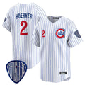 Lashops C.Cubs #2 Nico Hoerner Player White Pinstripe Vapor Premier Limited Home Stitched Jerseys