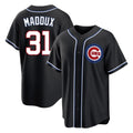 Lashops C.Cubs #31 Greg Maddux Player Black Fashion Out Game Stitched Jerseys