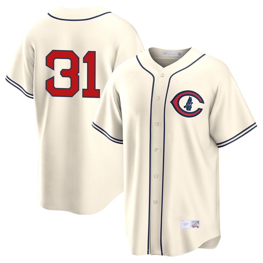 Lashops C.Cubs #31 Greg Maddux Player Cream Field of Dreams Home Game Stitched Jerseys