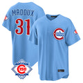 Lashops C.Cubs #31 Greg Maddux Player Light Blue 150th Anniversary Home Game Stitched Jerseys