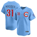 Lashops C.Cubs #31 Greg Maddux Player Light Blue Limited Home Stitched Jerseys