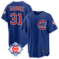 Lashops C.Cubs #31 Greg Maddux Player Royal 150th Anniversary Home Game Stitched Jerseys