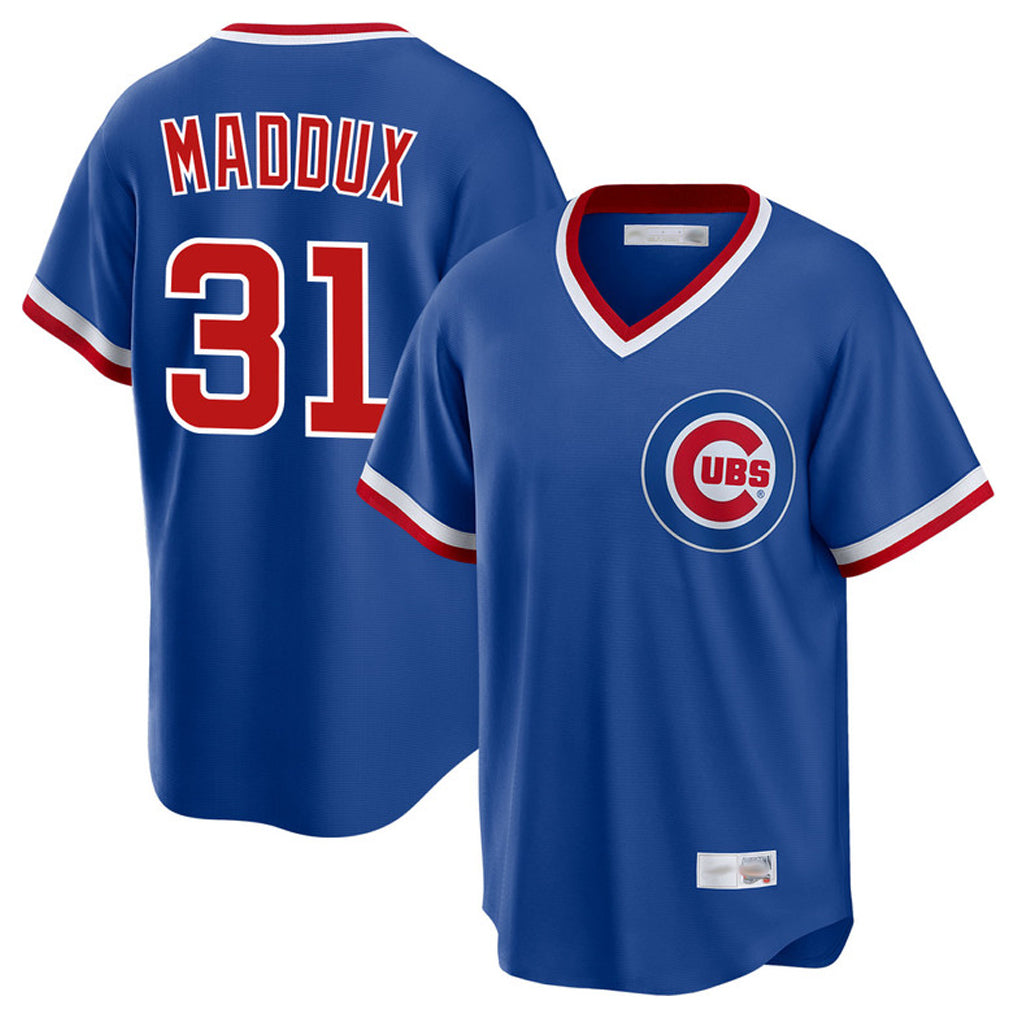 Lashops C.Cubs #31 Greg Maddux Player Royal T-shirt Cooperstown Collection Limited Stitched Jerseys