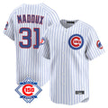 Lashops C.Cubs #31 Greg Maddux Player White 150th Anniversary Limited Home Game Stitched Jerseys