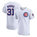 Lashops C.Cubs #31 Greg Maddux Player White Limited Elite Home Game Stitched Jerseys