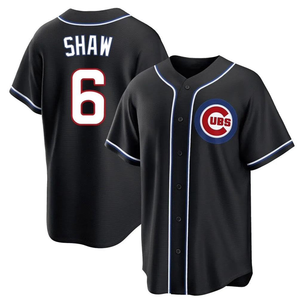 Lashops C.Cubs #6 Matt Shaw Player Black Fashion Out Game Stitched Jerseys