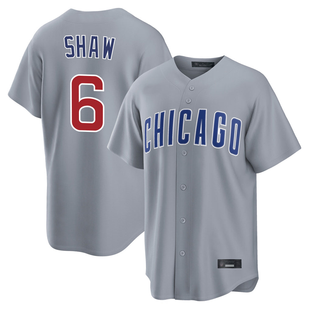 Lashops C.Cubs #6 Matt Shaw Player Gray Home Game Stitched Jerseys