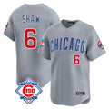 Lashops C.Cubs #6 Matt Shaw Player Gray Road 150th Anniversary Limited Home Stitched Jerseys