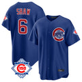Lashops C.Cubs #6 Matt Shaw Player Royal 150th Anniversary Home Game Stitched Jerseys