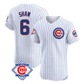 Lashops C.Cubs #6 Matt Shaw Player White 150th Anniversary Limited Elite Home Game Stitched Jerseys