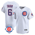 Lashops C.Cubs #6 Matt Shaw Player White 150th Anniversary Limited Home Game Stitched Jerseys