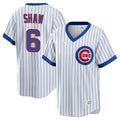 Lashops C.Cubs #6 Matt Shaw Player White T-shirt Cooperstown Collection Limited Stitched Jerseys
