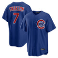 Lashops C.Cubs #7 Dansby Swanson Player Royal Home Game Stitched Jerseys