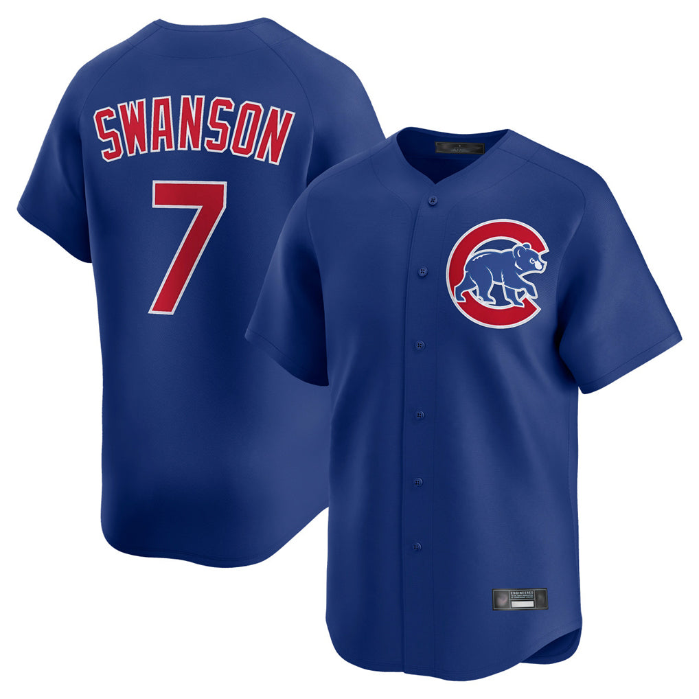 Lashops C.Cubs #7 Dansby Swanson Player Royal Limited Home Stitched Jerseys