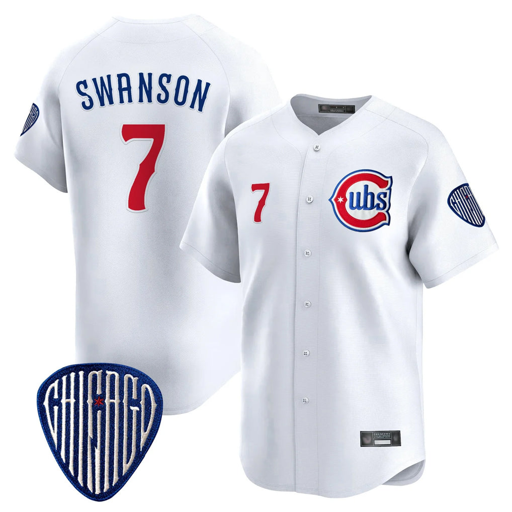 Lashops C.Cubs #7 Dansby Swanson Player White Vapor Premier Limited Home Stitched Jerseys