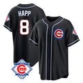 Lashops C.Cubs #8 Ian Happ Player Black Fashion Out 150th Anniversary Game Stitched Jerseys