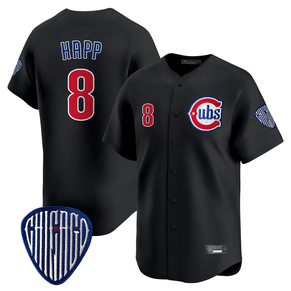 Lashops C.Cubs #8 Ian Happ Player Black Vapor Premier Limited Home Stitched Jerseys