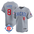 Lashops C.Cubs #8 Ian Happ Player Gray Road 150th Anniversary Limited Home Stitched Jerseys