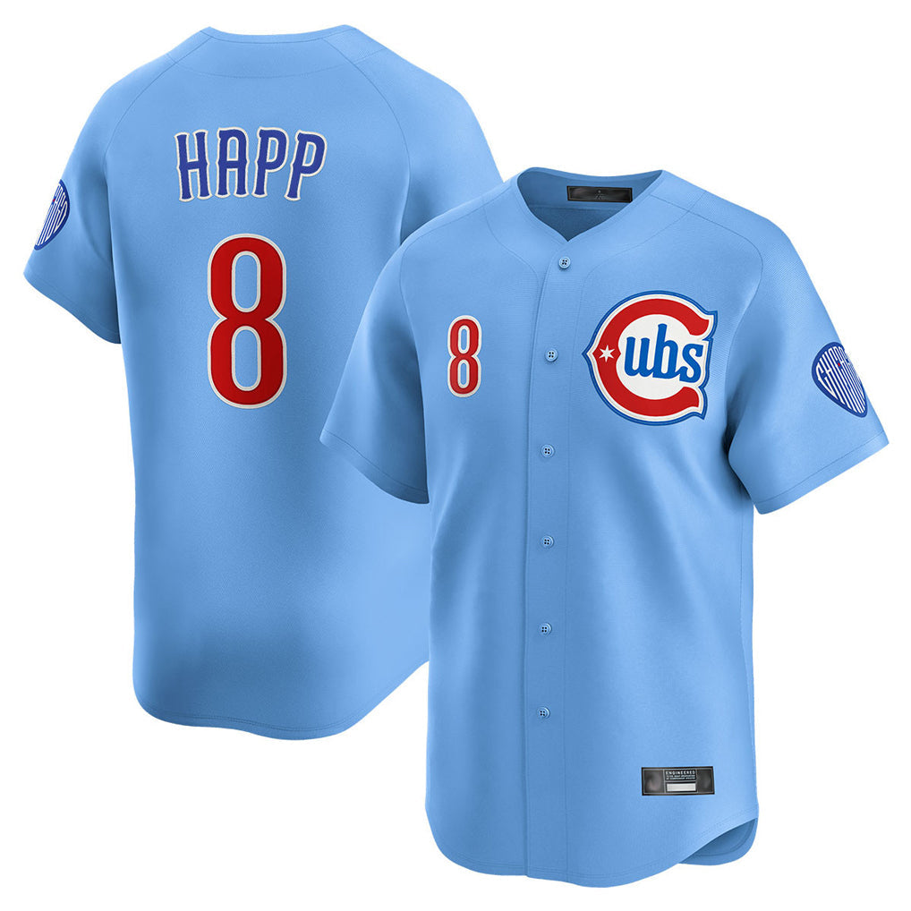 Lashops C.Cubs #8 Ian Happ Player Light Blue Limited Home Stitched Jerseys