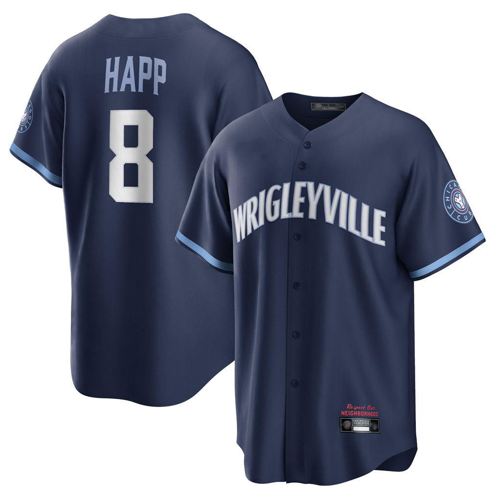 Lashops C.Cubs #8 Ian Happ Player Navy City Connect Home Game Stitched Jerseys