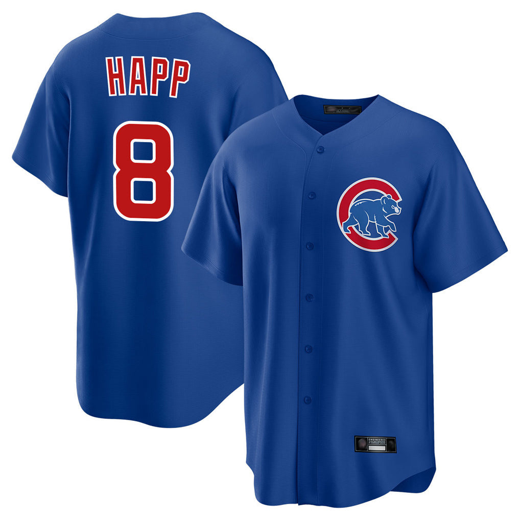 Lashops C.Cubs #8 Ian Happ Player Royal Home Game Stitched Jerseys