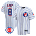 Lashops C.Cubs #8 Ian Happ Player White 150th Anniversary Home Game Stitched Jerseys