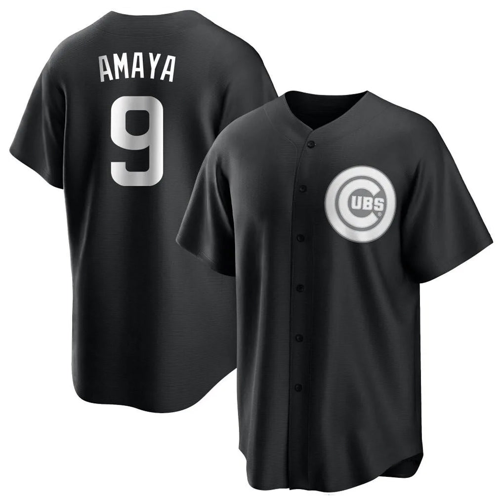 Lashops C.Cubs #9 Miguel Amaya Player Black Game Stitched Jerseys