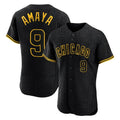 Lashops C.Cubs #9 Miguel Amaya Player Black Snake Skin City Limited Elite Home Game Stitched Jerseys