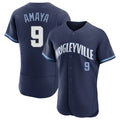 Lashops C.Cubs #9 Miguel Amaya Player Navy City Connect Limited Elite Home Stitched Jerseys