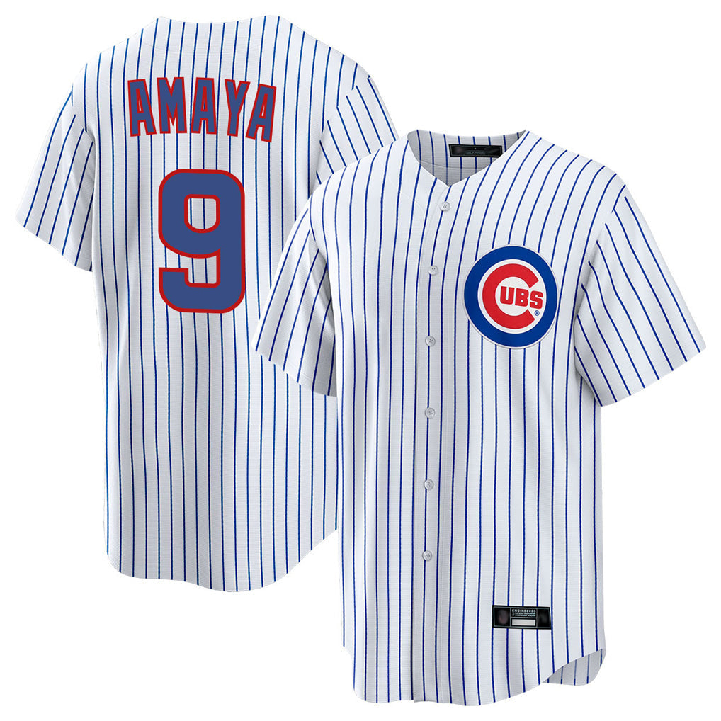 Lashops C.Cubs #9 Miguel Amaya Player White Game Home Stitched Jerseys