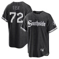 Lashops C.White Sox #72 Carlton Fisk Player Black City Connect Home Game Stitched Jerseys