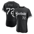 Lashops C.White Sox #72 Carlton Fisk Player Black City Connect Limited Elite Home Stitched Jerseys