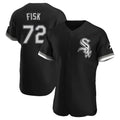 Lashops C.White Sox #72 Carlton Fisk Player Black Limited Elite Home Stitched Jerseys