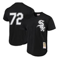 Lashops C.White Sox #72 Carlton Fisk Player Black Mitchell & Ness Cooperstown Collection Mesh Game Stitched Jerseys