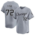 Lashops C.White Sox #72 Carlton Fisk Player Gray Road Limited Home Stitched Jerseys