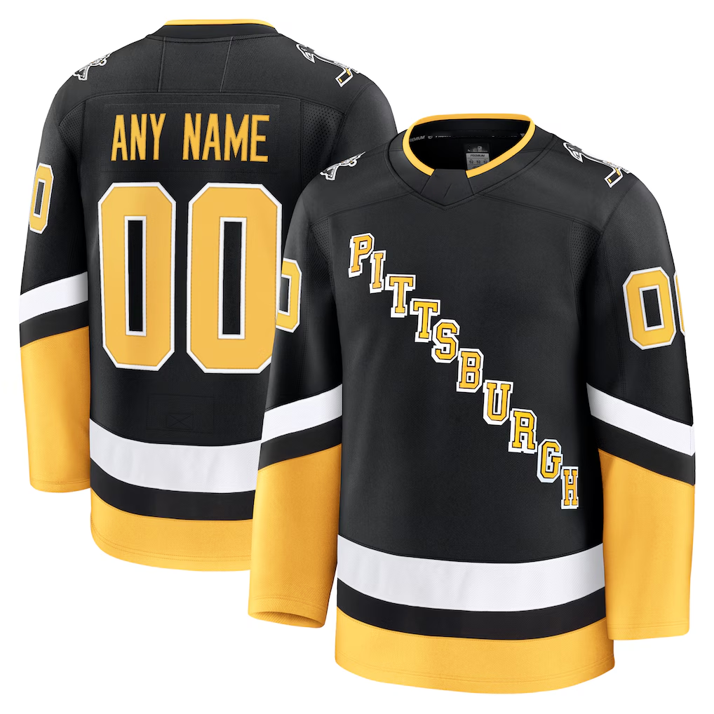 Lashops Custom P.Penguins Black Alternate Premium Jerseys