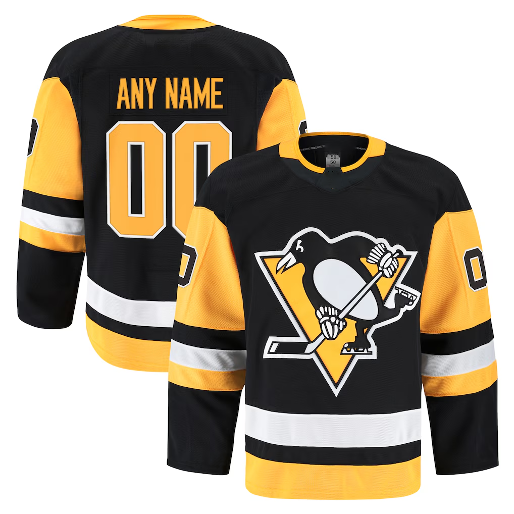 Lashops Custom P.Penguins Black Home Authentic Pro Jerseys