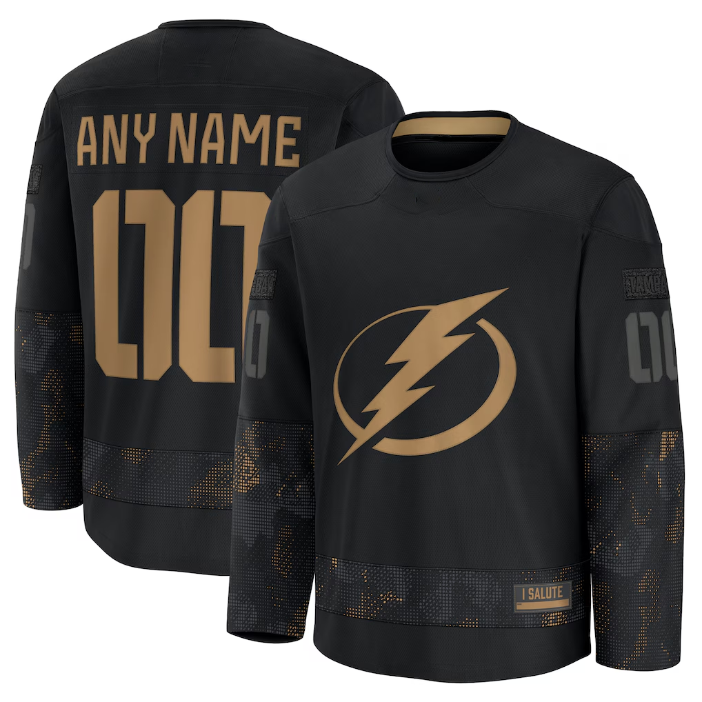Lashops Custom TB.Lightning Black 2024 Military Appreciation Practice Jerseys